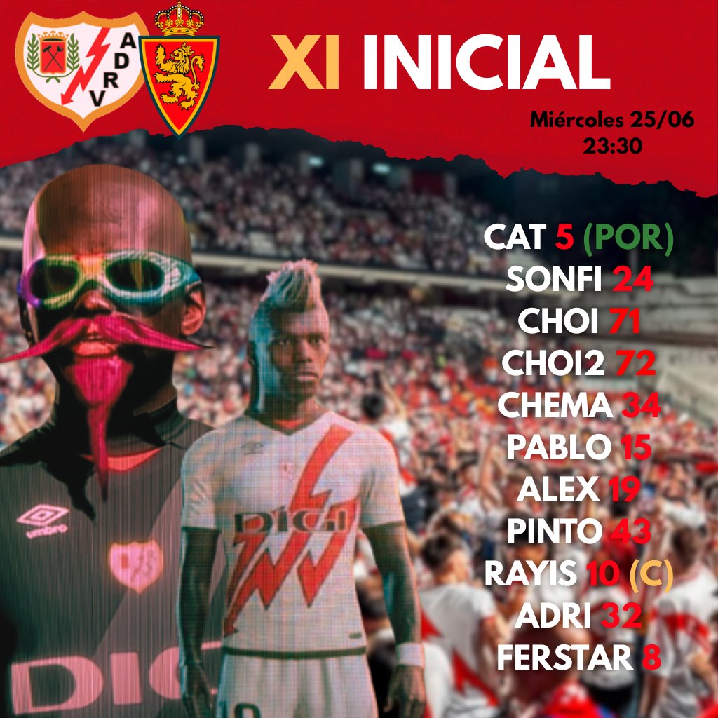 Tenemos ya a los once preparados⚡ A las armas!! ⚔️