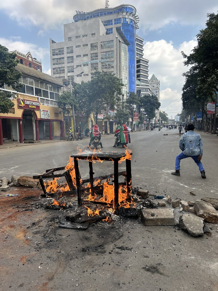 LusigeJoy's tweet photo. At least 9 people killed (source-Kenya Red Cross), about 400 injured (source—Kenya National Commission on Human Rights (KNCHR), and more than 60 arrested across the country (source- Kenya local media) as police and protesters clashed. Photos from the day attached. https://t.co/ZMOrJ5HVaC
