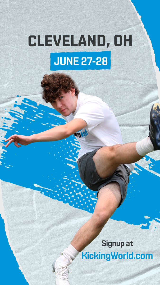 Kicking World Kicking Camps (@kickingworld) on Twitter photo Excited for our Cleveland, Ohio 2-Day kicking camp this Fri & Sat in beautiful Avon! Thanks to <a href="/coach_elderm/">Coach Elder</a> and the @AvonEagles for hosting us all these years. Let’s get to work! 👟 🏈
kickingworld.com/camp/cleveland… Excited for our Cleveland, Ohio 2-Day kicking camp this Fri & Sat in beautiful Avon! Thanks to <a href="/coach_elderm/">Coach Elder</a> and the @AvonEagles for hosting us all these years. Let’s get to work! 👟 🏈
kickingworld.com/camp/cleveland…