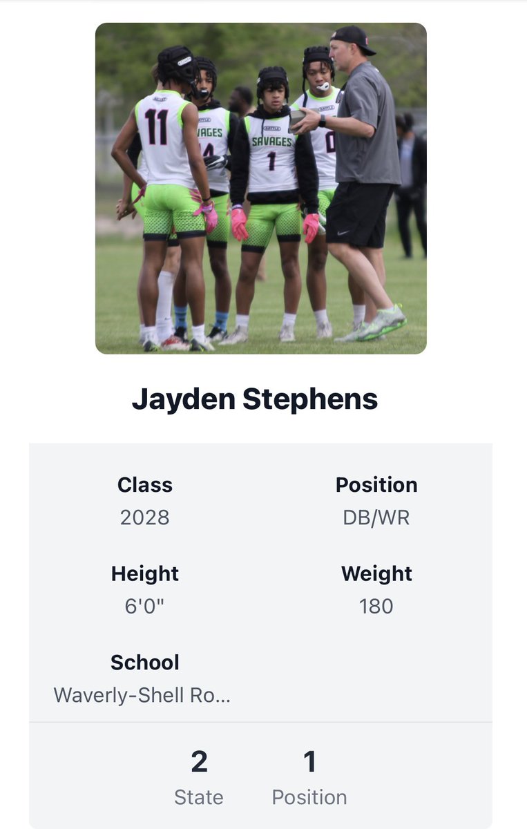 jaydenstephenss's tweet image. thanks to @PrepRedzoneIA for ranking me as the second best player in my class in iowa and first at my position!