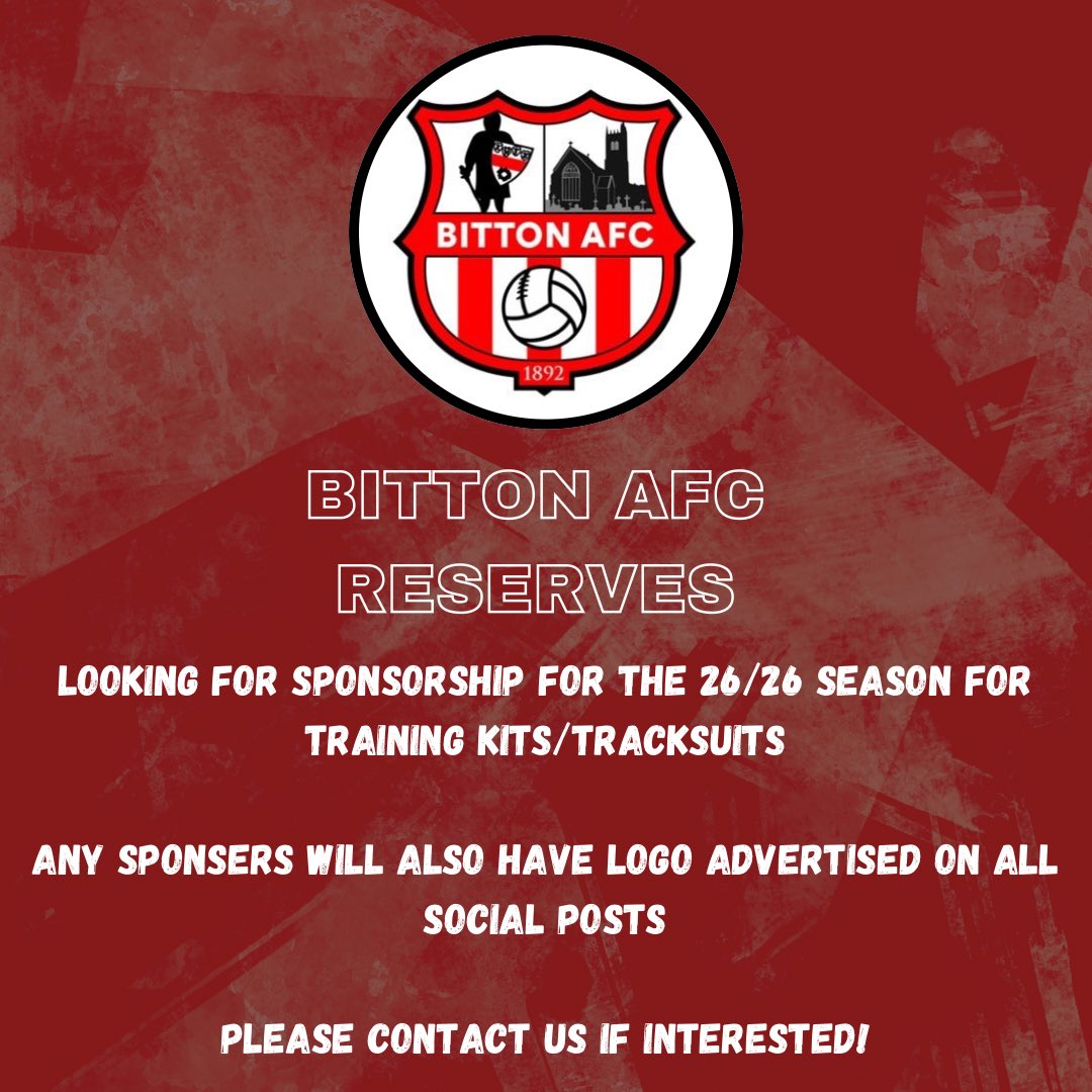 Please get in contact if you are interested or know anyone interested in sponsoring us for the upcoming season⚽️

Contact our socials or Lewis on 
07308 628823 for more information!

#UPTHETON🔴⚪️🔴⚪️