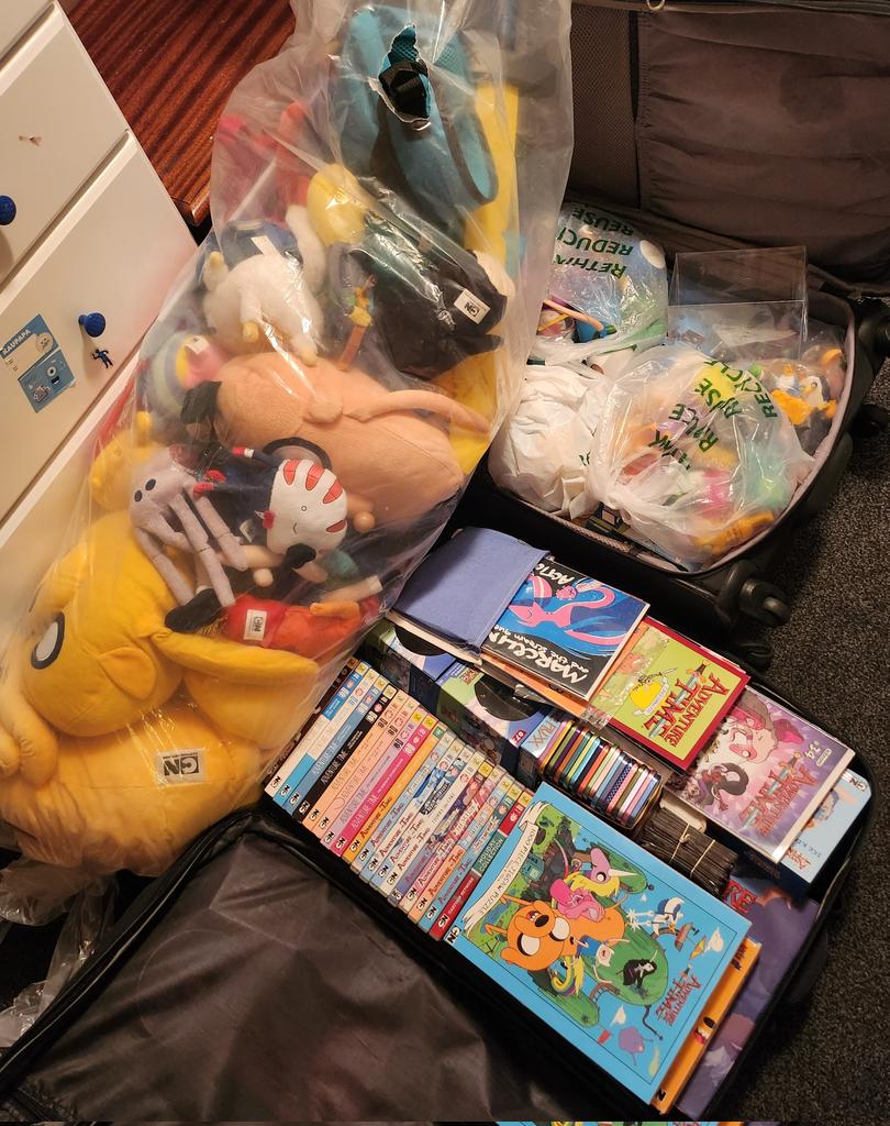 My #AdventureTime Collection is OFFICIALLY dead 💀.

Just kidding‼️But it is indefinitely packed away. I moved out with no space for it. Who knows how long it will be sealed away for 🤔❓