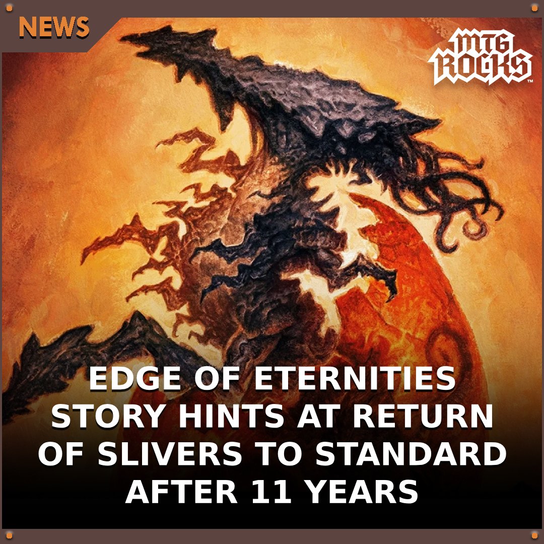 MTG_Rocks's tweet photo. Magic's Slivers have been laying dormant for years now, but they're starting to creep into the most recent story chapters... 🧐
Read the full story here: https://t.co/XCtbCwdUBS
#MTG #MagicTheGathering #EdgeOfEternities #wizardsofthecoast #mtgstandard #slivers https://t.co/iMmuc37mly