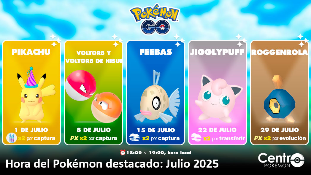 CentroPokemon's tweet image. Hoy es la Hora Destacada de Pokémon GO con Jigglypuff. ⏰ 18:00 a 19:00 (hora local).
✨ Más información en centropkmn.com/go/guia/hora-d…
