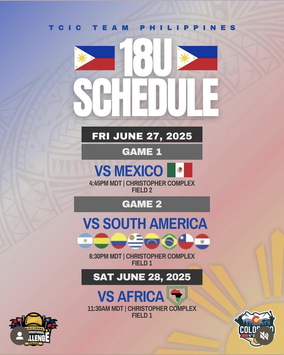 IsabellaRuby25's tweet image. TC International Challenge game schedules 🇵🇭
#laban
