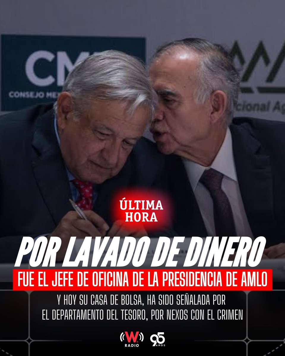 #ULTIMAHORA 

La casa de bolsa de ALFONSO ROMO, mano derecha de AMLO durante su sexenio, fue señalada por el departamento del Tesoro de EE. UU. por LAVADO DE DINERO y NEXOS CON EL CRIMEN ORGANIZADO 
🚨🚨🚨🚨🚨🚨

Información en desarrollo … 👇🏼
▶️ bit.ly/4ehff2i
