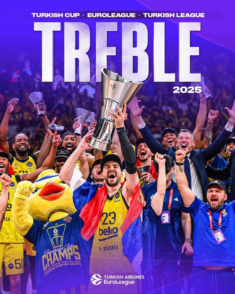 Türk sporunun yüz akı Fenerbahçedir.

Avrupa Basketbolunun en özel Triple Crown’u. Yetenek seviyesi, yapılan yatırımlar bir yana her oyuncunun ve hocanın tamamlaması gereken bir hikayesi vardı. Herkes büyük karakter koydu. Nice hikayeler yazıldı, niceleri de yazılacak.