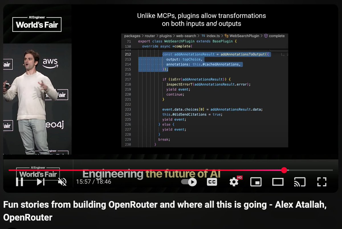 Congrats to <a href="/OpenRouterAI/">OpenRouter</a> for the $40m fundraise!

We're excited to publish OpenRouter's first ever keynote about the origin story and coming roadmap:

youtu.be/84Vtz2IL1Ug

Timestamps:

Initial Question [01:16]: The story begins in early 2023 with the founder, Alex Atallah,