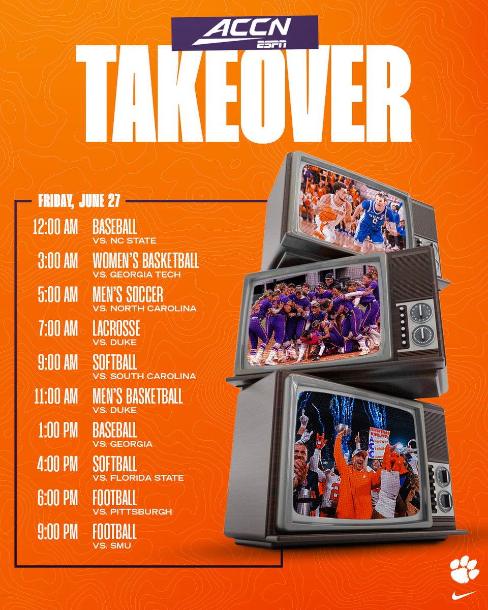 We know what we're watching on Friday! 🐅📺

<a href="/theACC/">The ACC</a> || <a href="/accnetwork/">ACC Network</a>