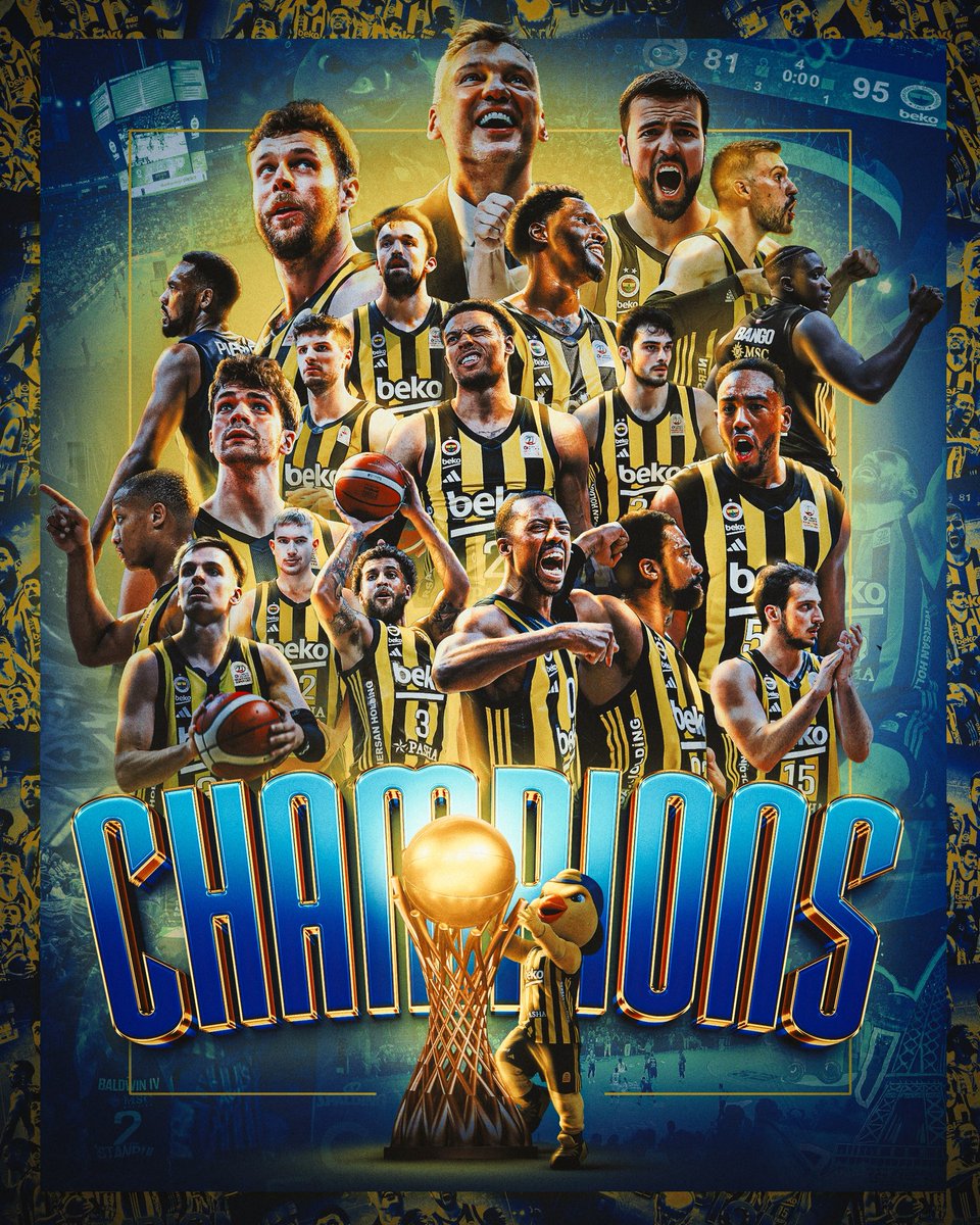 GurolUlutas's tweet photo. Şampiyon Fenerbahçe Beko 
💙💛💙💛💙💛💪🔥
#YellowLegacy 
#FenerbahceBeko https://t.co/2bUhHrN56w