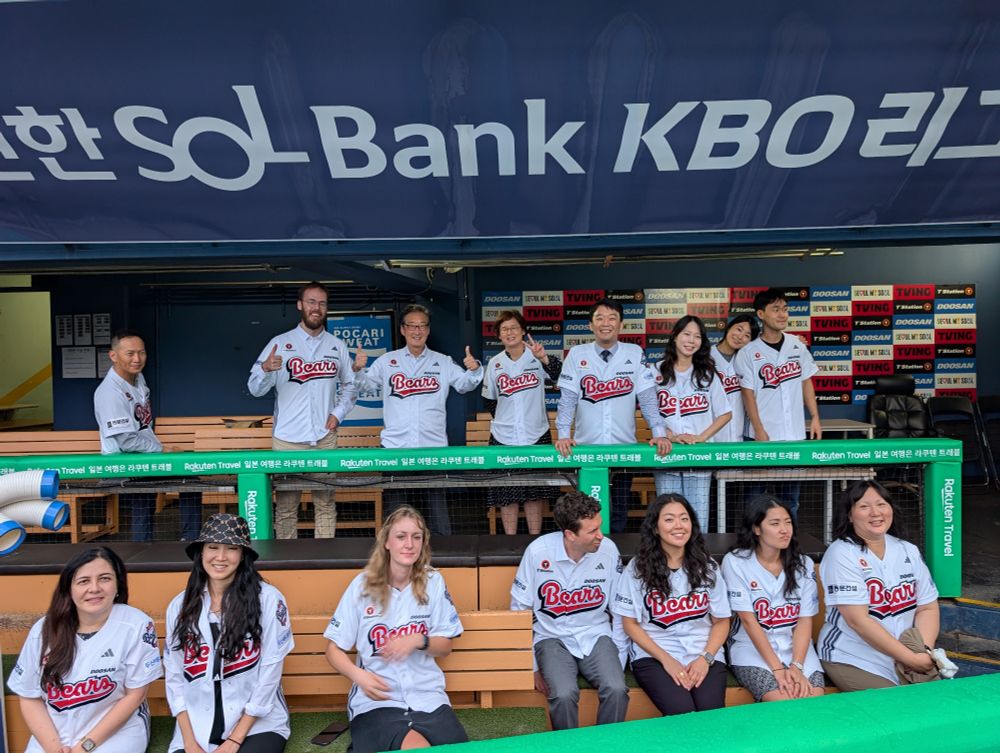 Although the game was rained out, we had a great time exploring Jamsil Stadium and meeting with our friends at Doosan.  Go Doosan Bears!