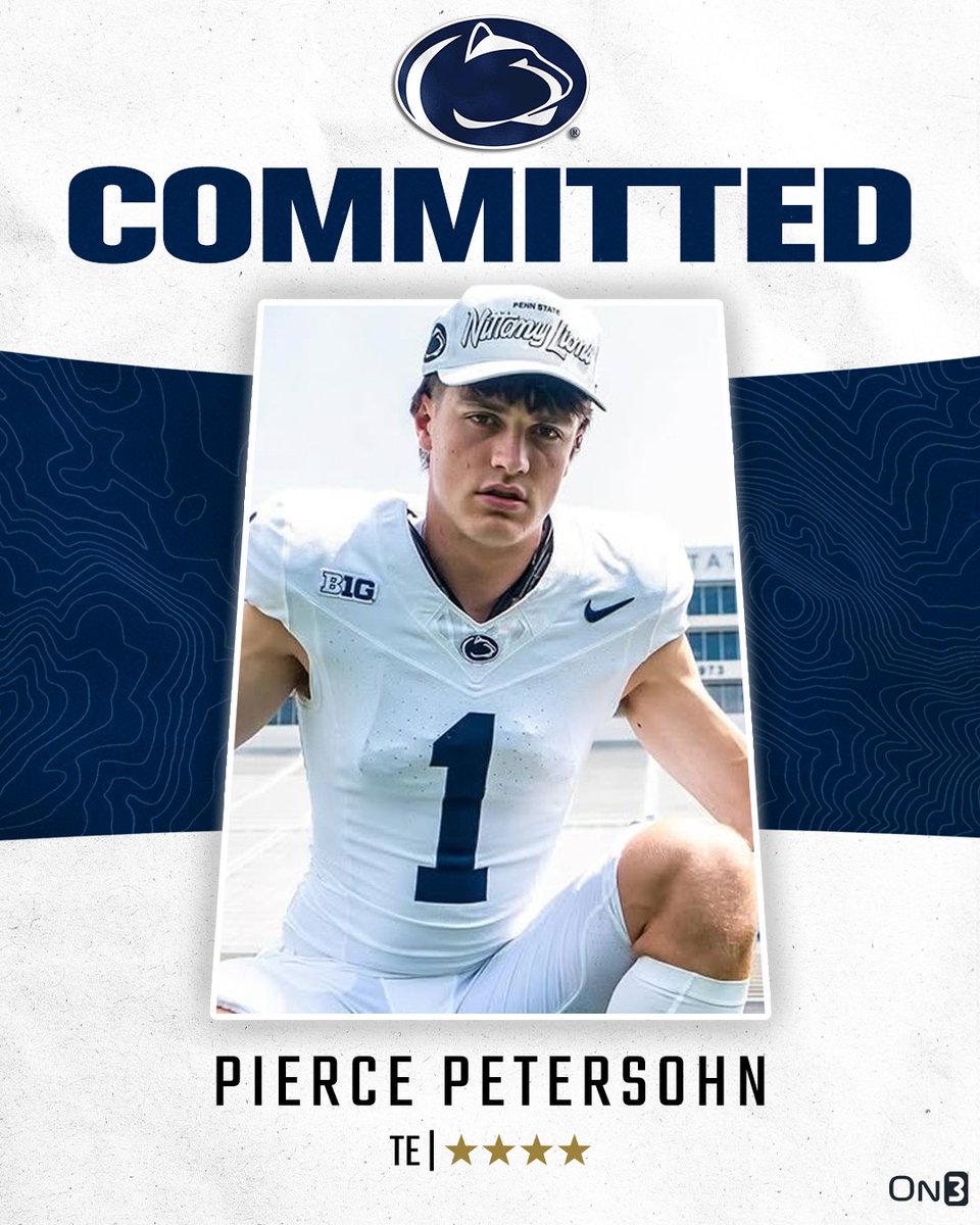 BREAKING: Penn State picks up another four-star tight end in Minnesota native Pierce Petersohn. 

“It’s awesome what they have done [at tight end]."

Commit Story: on3.com/teams/penn-sta…
