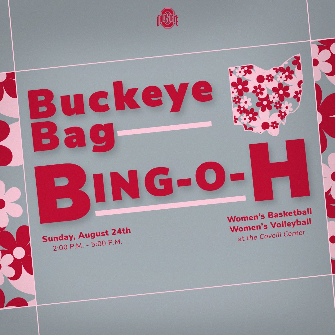 OhioStateWVB's tweet image. Save the date, We’re bringing back Buckeye Bag Bing-OH ‼️
👜 Scroll down for more details
📝 To help support: go.osu.edu/buckeyebingo25
#GoBucks | #BuckeyeBagBingOH