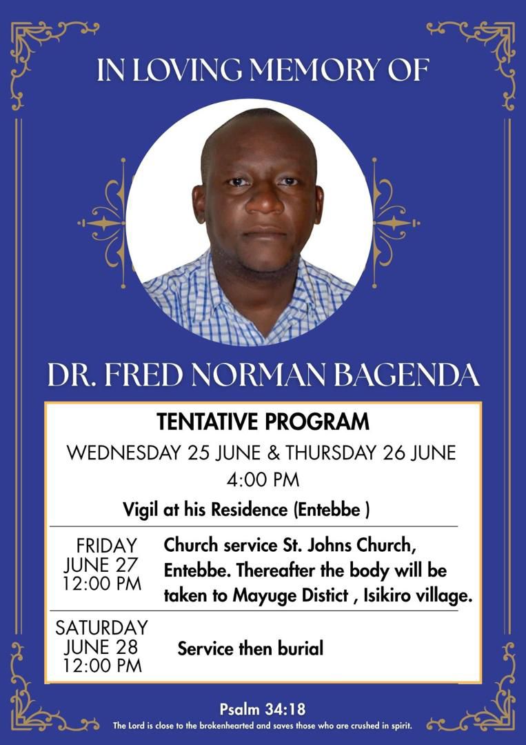 patrickoyulu's tweet photo. Tangled Echoes of Ugandan Medical Heroes and stars. 

There are stories that haunt a nation, and others that haunt the very halls we grew up in - whispered through corridors of Mulago, carried in the grief of colleagues, families, and old boys who remember.

The passing of Dr. Fred Norman Bagenda has reopened an old wound - one layered with tragedy, service, and the cruel irony of history repeating itself. Just today Dr. John Spire Kiggundu was laid to rest, and we now mourn Fred - a gifted doctor, a strong defender on the pitch, and a proud @SmackObs and @budonian . His loss reminds some of us of darker times - the murder of his father, Dr. Mitchell Bagenda, in 1979, alongside Dr. Stephen Obace,  Dr. Joseph Kamulegeya, and Dr. Jack Barlow. That campaign of assassinations during Binaisa’s brief presidency was not just about doctors - it was a message of fear, a tearing apart of Uganda’s professional soul.

Fred, like his father, chose the path of service. And like his late brother, Elliot Bagenda - the high-flying Badu of Sadoline Power and Lumumba Hall - he brought joy and strength to those around him, in sports, in laughter, in commitment. That both brothers now rest, gone too soon, is a heartbreak words can barely hold.

These are not just names - they are webs of friendship, memory, purpose. And yet, how fragile it all is. The Bagenda family has given Uganda athletes, healers, patriots - and in return, we have given them grief. But we remember. We honour. And we speak their names, not in fear, but in gratitude.

May their legacies remain louder than their loss. #Uganda 

@smackists | @MbararaUST
Photos: L-R Fred, Elliot (RIP)
