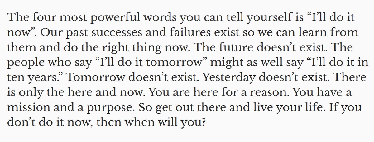 waronweakness's tweet image. There is no such thing as tomorrow