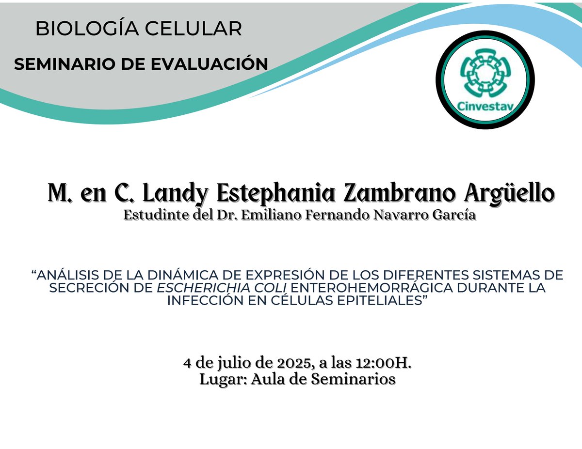 Departamento de Biología Celular del CINVESTAV (@biocelcinves) on Twitter photo 