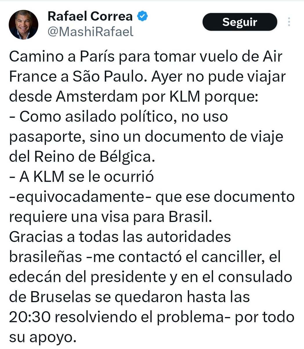 ¿Te das cuenta, Jorge Glas, de todo el sufrimiento por el que tiene que pasar tu amigo? Este enorme sacrificio es por ti, no seas mal agradecido.