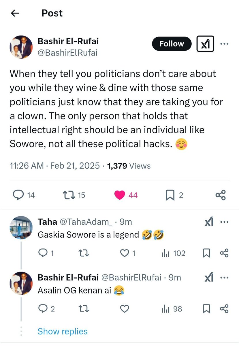 Olaolu_thaniel's tweet photo. SOWORE IS an undisputed leader that truly cares for the people!
#Sowore for me and you!!! https://t.co/FDYny5ayl8
