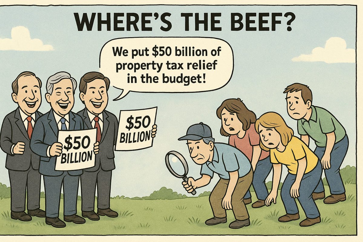 FranRhodesTX1's tweet image. Where's the Beef? Or in this case, where's the property tax relief?
Here's the kicker - when schools and local governments keep spending, and raising taxes, it's our money. When state compresses school tax rates, or increases homestead exemptions, they reimburse the schools…