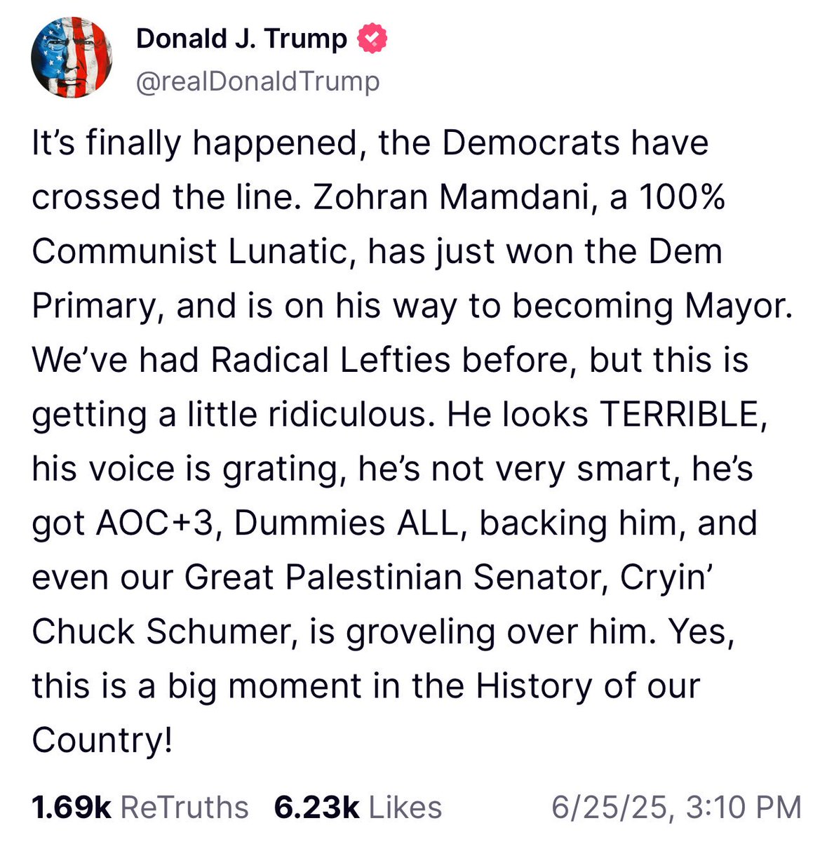 Trump DID NOT JUST ATTACK ZOHRAN MANDANI? 

Oh HELL NO