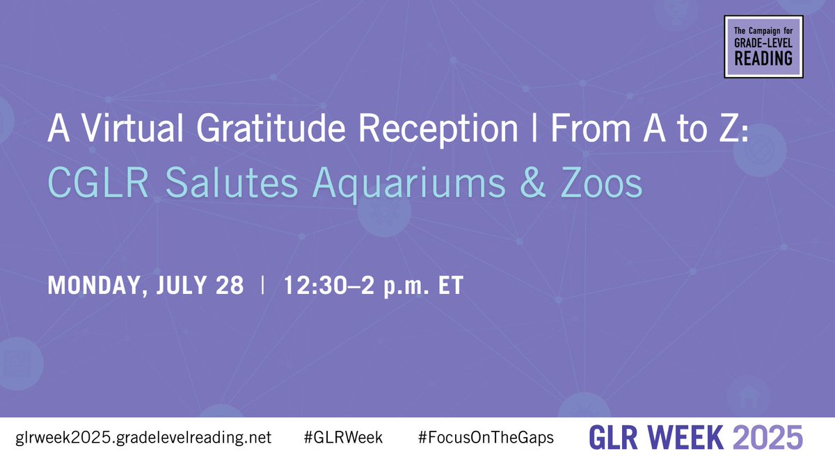 readingby3rd's tweet image. #GLRWeek 2025 will kick off w/ a gratitude session for aquariums & zoos! 7/28 at 12:30pm ET, join @readingby3rd, @ScienceCenters, @zoos_aquariums to lift up these meaningful out-of-school opportunities for families to grow + learn together. REGISTER: bit.ly/4lkzOOl