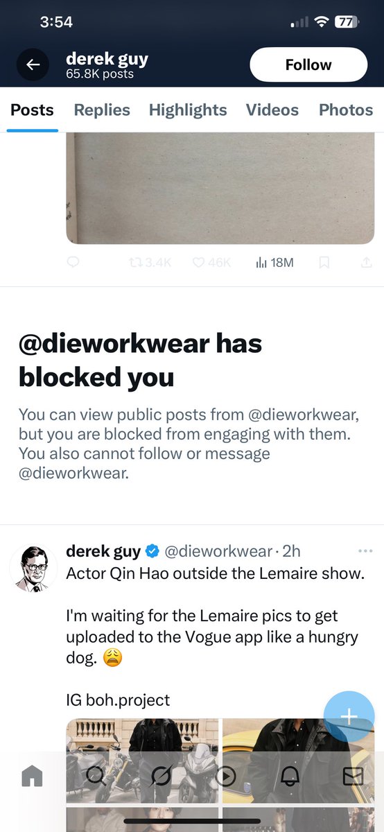 Why am I blocked from this guy? I’ve never done anything to offend him, and even if I did, I have a whopping total of less than 500 followers. I can’t imagine blocking me served any purpose. I really liked him and his content. Can sb tag him for me?