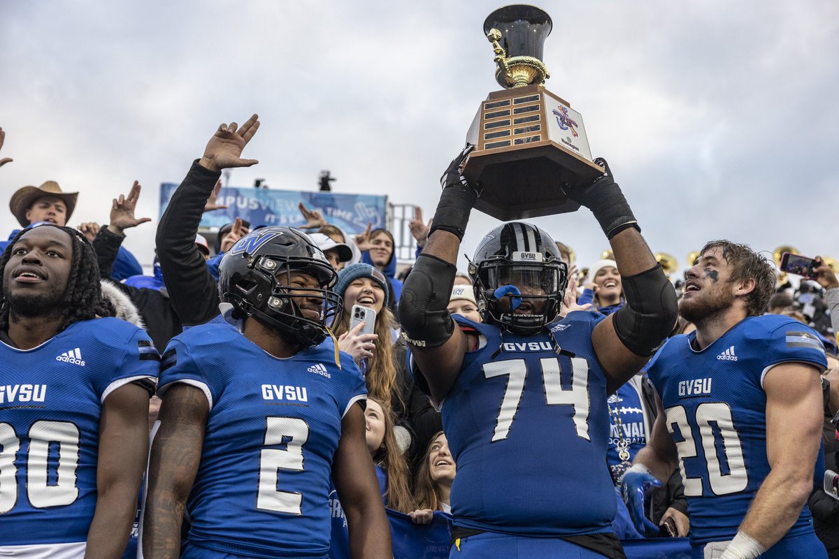 Excited to compete at <a href="/gvsufootball/">GVSU Football</a> tomorrow. <a href="/CoachWooster/">Scott Wooster</a> <a href="/CoachPostmaGV/">Nick Postma</a> <a href="/bradbezGVSU/">Brad Bez</a>. 
-
<a href="/CoachVphillips/">Coach Phillips</a> <a href="/LancersFB2/">L’Anse Creuse Football</a>