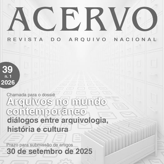 📆 Está aberta a #chamada para o dossiê “Arquivos no mundo contemporâneo: diálogos entre arquivologia, história e #cultura”, que tem como editores Sonia Troitiño (Unesp/Marília) e José Francisco Guelfi Campos (UFMG). Saiba mais: revistaacervo.an.gov.br/index.php/revi…

#historia #arquivologia