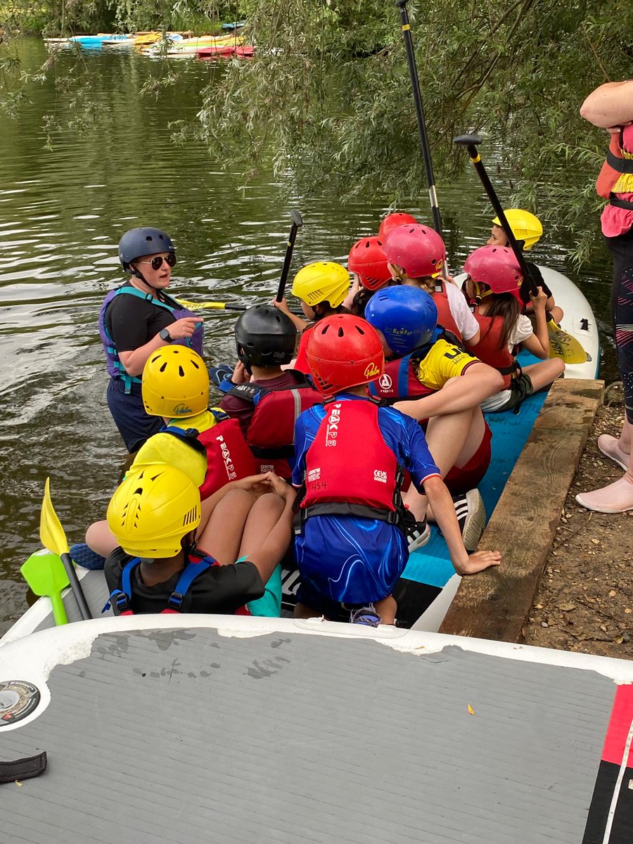 DivineSaviourCP's tweet photo. Great evening activity, giant stand up paddle boarding! All having showers and Getting ready for bed! https://t.co/EWWD6gqfrx