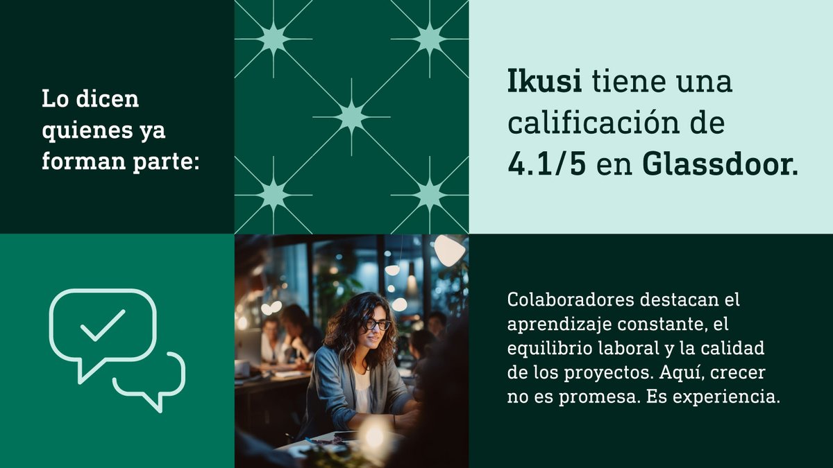 ¿Tu talento crece o sólo cumple?

En Ikusi, el desarrollo profesional no es discurso: es cultura, respaldo y proyectos que retan de verdad.

➡️ Conoce más en ikusi.com

#Ikusi #ambientelaboral