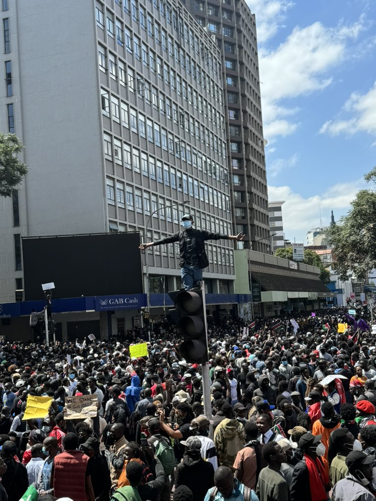 TSO_Kenya's tweet photo. What’s happening in Kenya right now isn’t just protests — it’s a national awakening.

Gen Z has had enough of empty promises, police bullets, and leaders who only listen when the streets burn.

Here’s why we say: We can’t take this anymore 🧵🇰🇪
#GenZRevolution #OccupyParliament https://t.co/sxZMilqxIV