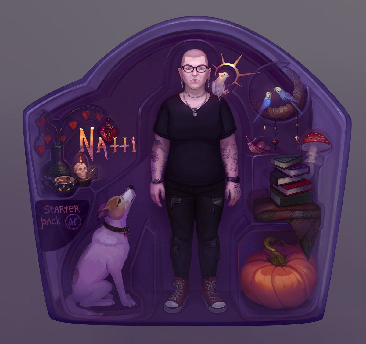 xx_MorTea_xx's tweet photo. Commission for @nat_davydova  💜

#starterpackmeme #starterpacknoai https://t.co/ZxGTidrGC9