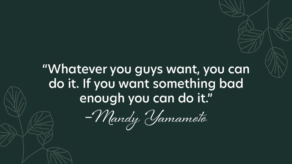 Mandy_Yamamoto's tweet photo. Your goals are attainable. You just have to want them bad enough to be willing to stop at nothing to achieve them. https://t.co/rHJGi17erj