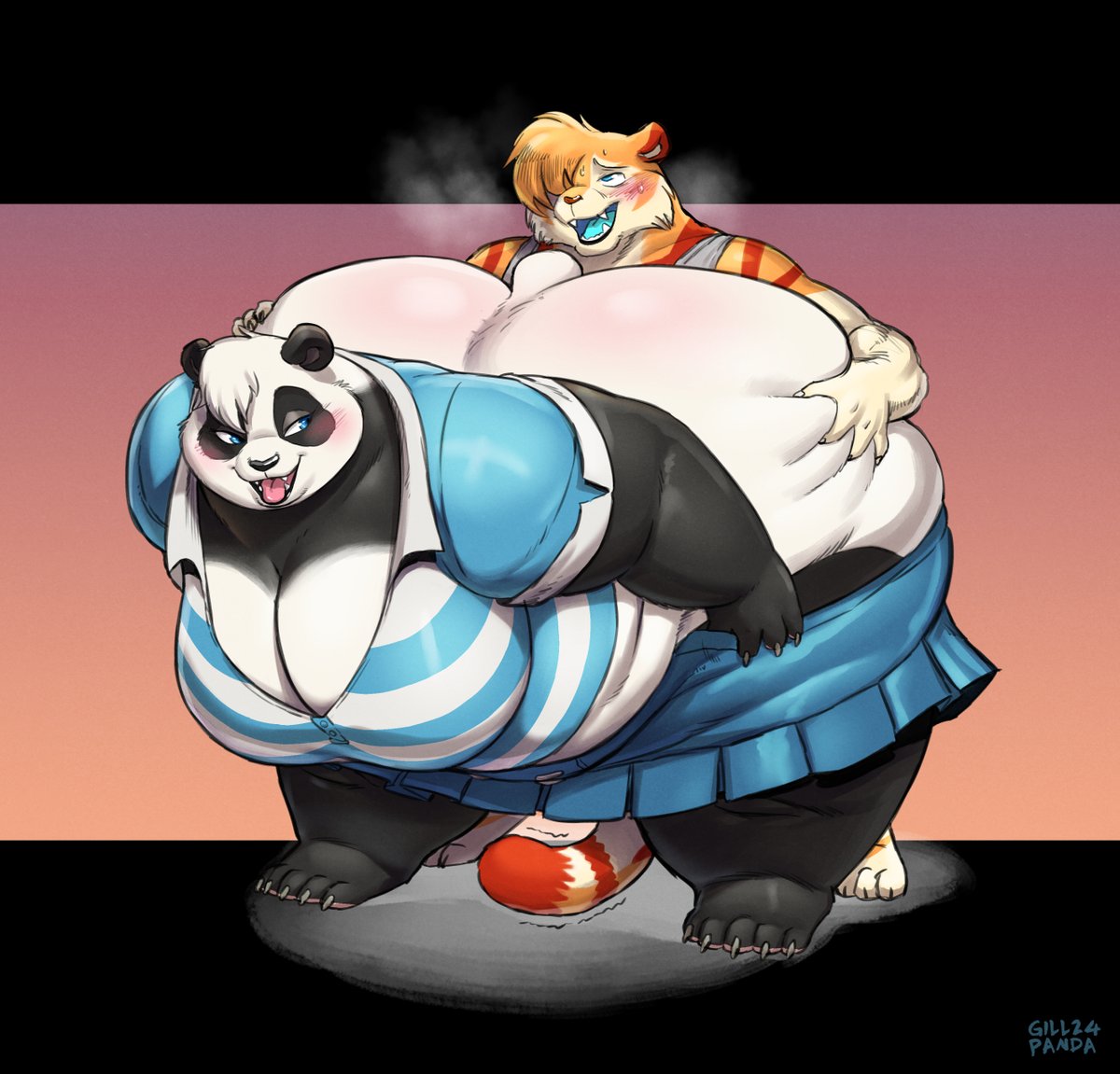 I'm pressing my rump onto the feline, you all know by now lol

Commission for NS22highwater
Art by Gillpanda©2025