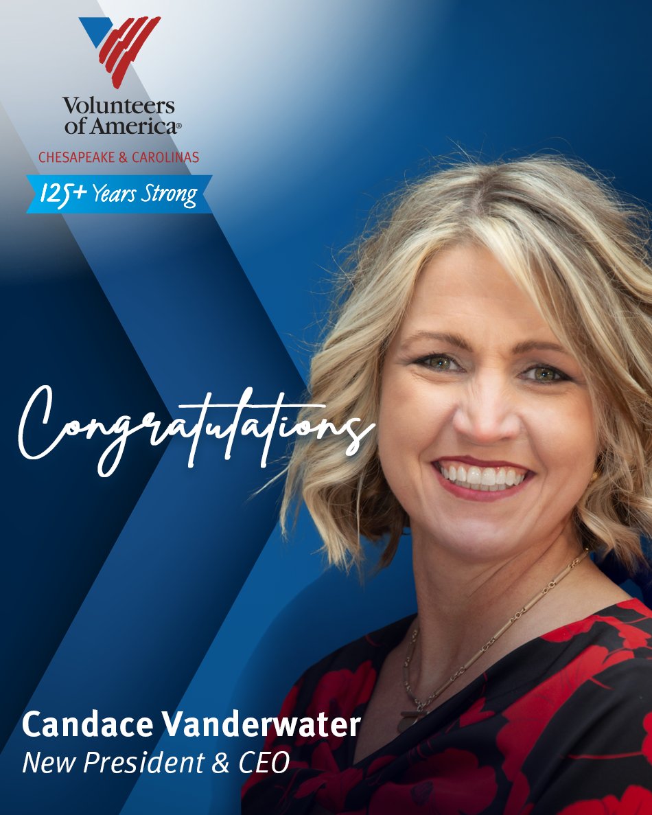 We’re thrilled to announce Candace Vanderwater, MS Ed, MNA, LMFT as the next President &amp; CEO of VOACC, effective July 1, 2025!

Read the press release here: voachesapeake.org/candace-vander…