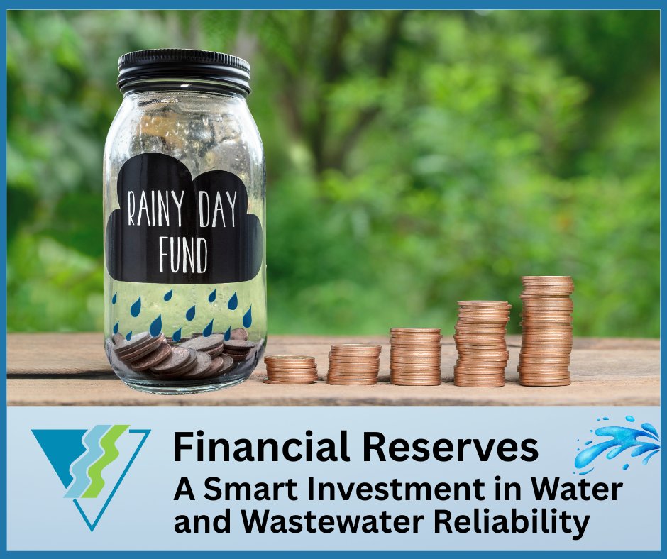 vallecitoswater's tweet image. Just like homeowners set aside money for future needs, VWD maintains financial reserves to maintain stability during planned capital projects, natural disasters, economic downturns, or infrastructure emergencies. Learn more at ow.ly/4pha50WfcU6.