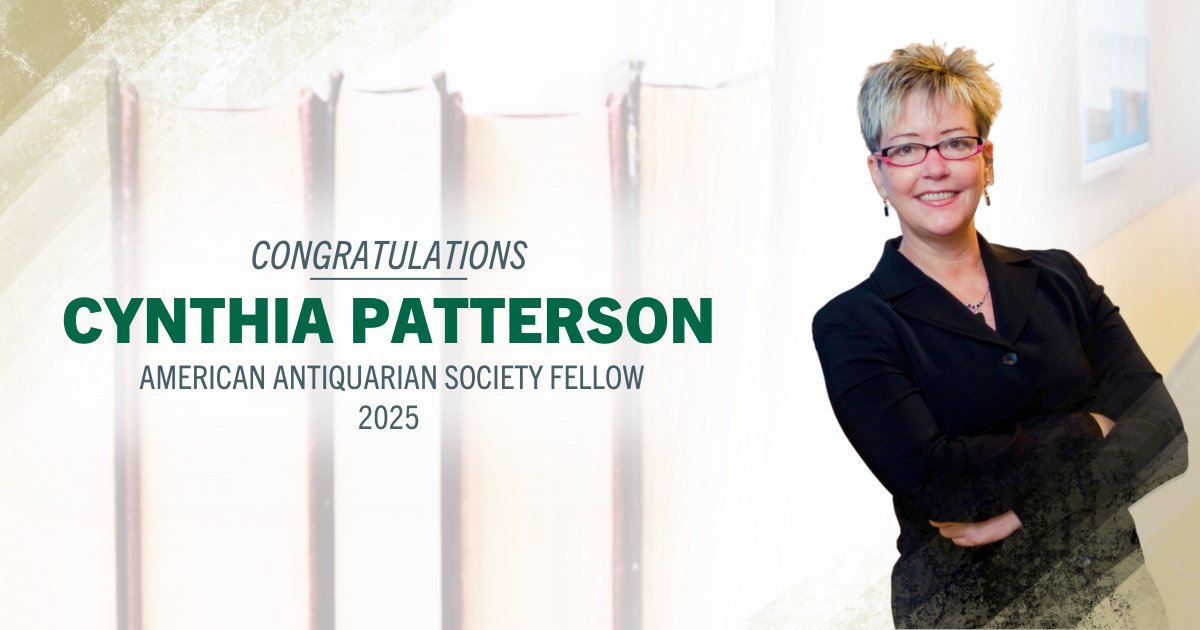 USF College of Arts and Sciences (@casatusf) on Twitter photo ๐ Congrats to Dr. Cynthia Patterson (<a href="/joinusfenglish/">USF English</a>), named a 2025 American Antiquarian Society fellow for her new book on the Black Chautauqua movement!
Congrats, Dr. Patterson! Thank you for representing #USF so well. ๐ Congrats to Dr. Cynthia Patterson (<a href="/joinusfenglish/">USF English</a>), named a 2025 American Antiquarian Society fellow for her new book on the Black Chautauqua movement!
Congrats, Dr. Patterson! Thank you for representing #USF so well.