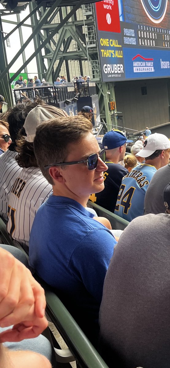 Ben Griffin spotted at the Brewers game