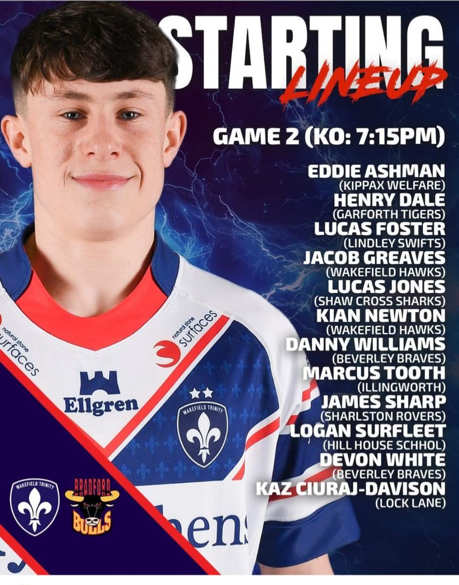 Good luck to the three Hill House boys, Logan, Kaz and Nathan, who line up for <a href="/WTrinityRL/">Wakefield Trinity</a> for this evening's Scholarship clash with <a href="/BradfordBullsRL/">Bradford Bulls</a> K.O. 7.15pm