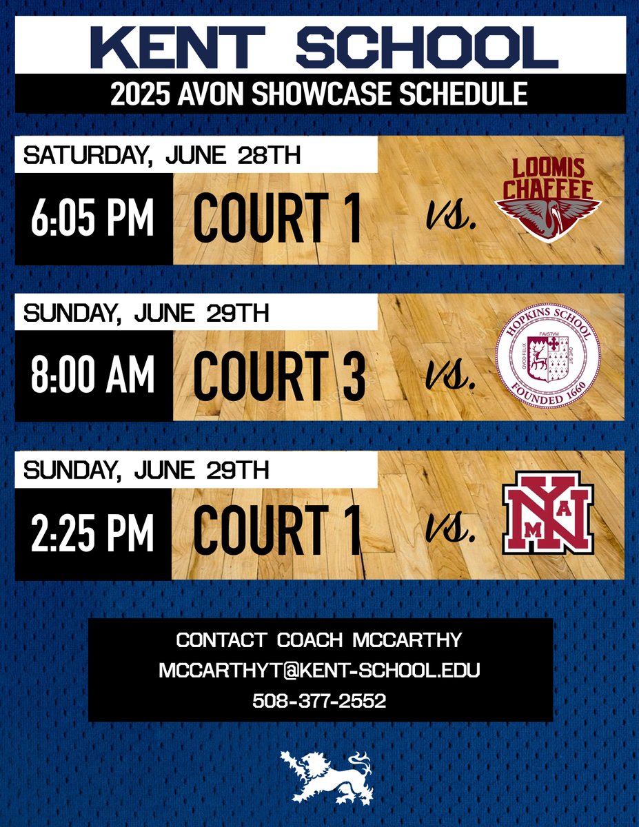 *UPDATED* NEPSAC Showcase #2 - Roster &amp; Schedule
⭐️ June 28th and 29th  
📍 Avon Old Farms