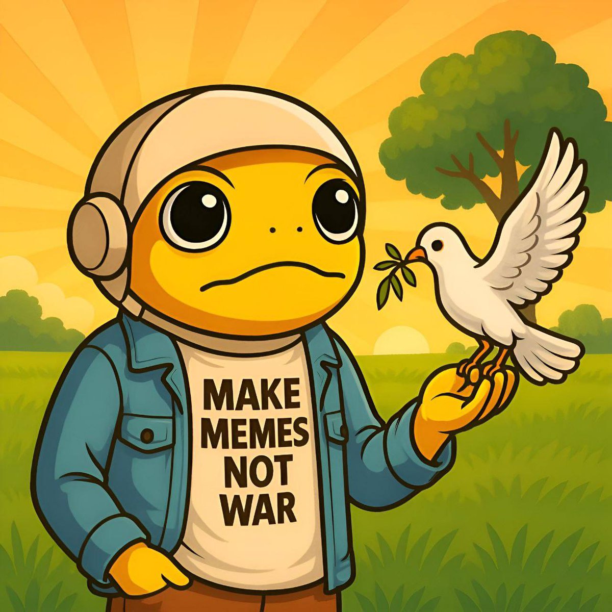 Peace, humor, and a touch of yellow magic 💛 $TURBO