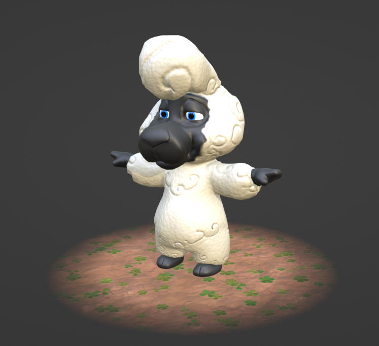 Making progress on some cartoony Farm Friends. 
New addition - Beep the Sheep. 
#blender #b3d #characterdesign #modeling #ZAstreams