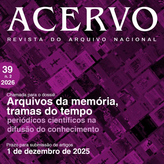 🗓️Está aberta a #chamada de #artigos "Arquivos da memória, tramas do tempo: periódicos científicos na difusão do conhecimento", em comemoração aos quarenta anos da #revista Acervo: revistaacervo.an.gov.br/index.php/revi…

#arquivologia #historia