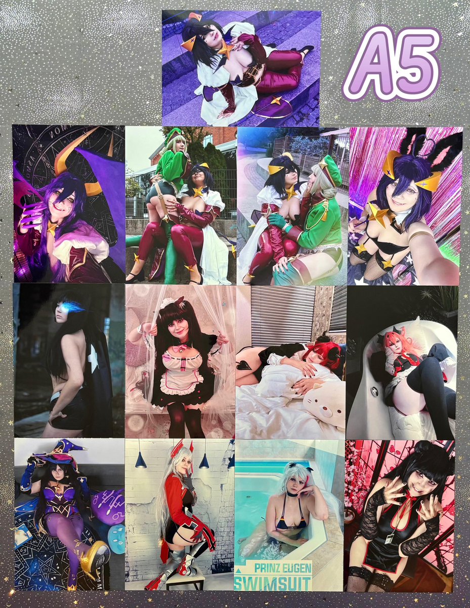 JasoraBluestar's tweet photo. My onlineshop is finally open
◥(⃔*`꒳´* )⃕◤💜Link is in my bio!
Here you can order signed cosplay prints,photosets and soon mahoako keychains from me✨
More will follow~
#gushingovermagicalgirls #cosplay
#魔法少女にあこがれて #nekopara #azulane #merchandise
#selfemade https://t.co/14nx0EuPy0