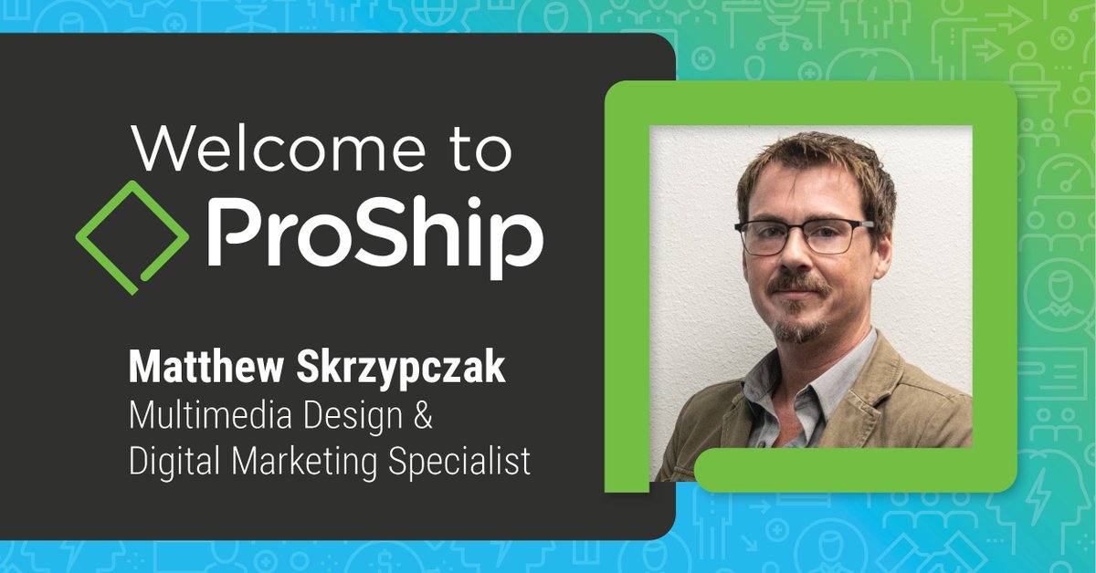 Welcome, Matthew Skrzypczak, to the ProShip team! 👏 With 16 years in graphic design and a background programming &amp; marketing, he's brings both creativity &amp; strategy. 🎨🧠 Outside of work, he hanging with his border collie or escaping #tech in nature. 🏞️ Glad to have you! 🎉