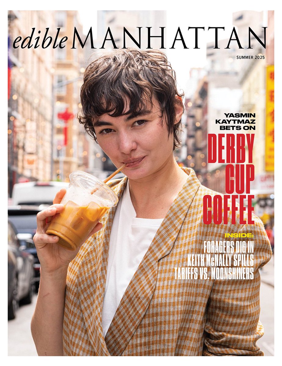 Edible Manhattan (@ediblemanhattan) on Twitter photo Specialty foods rule our Summer issue. From foraged flowers upstate to coffee and freshly baked baguettes in Chinatown, taste becomes a bridge between kitchens, cultures and people.
ON THE COVER
Yasmin Kaytmaz (<a href="/yazzzkat/">Yasmin Kaytmaz</a>) Bets On @derbycupcoffee
Story written by <a href="/jortved/">Walter Benjameme</a> Specialty foods rule our Summer issue. From foraged flowers upstate to coffee and freshly baked baguettes in Chinatown, taste becomes a bridge between kitchens, cultures and people.
ON THE COVER
Yasmin Kaytmaz (<a href="/yazzzkat/">Yasmin Kaytmaz</a>) Bets On @derbycupcoffee
Story written by <a href="/jortved/">Walter Benjameme</a>