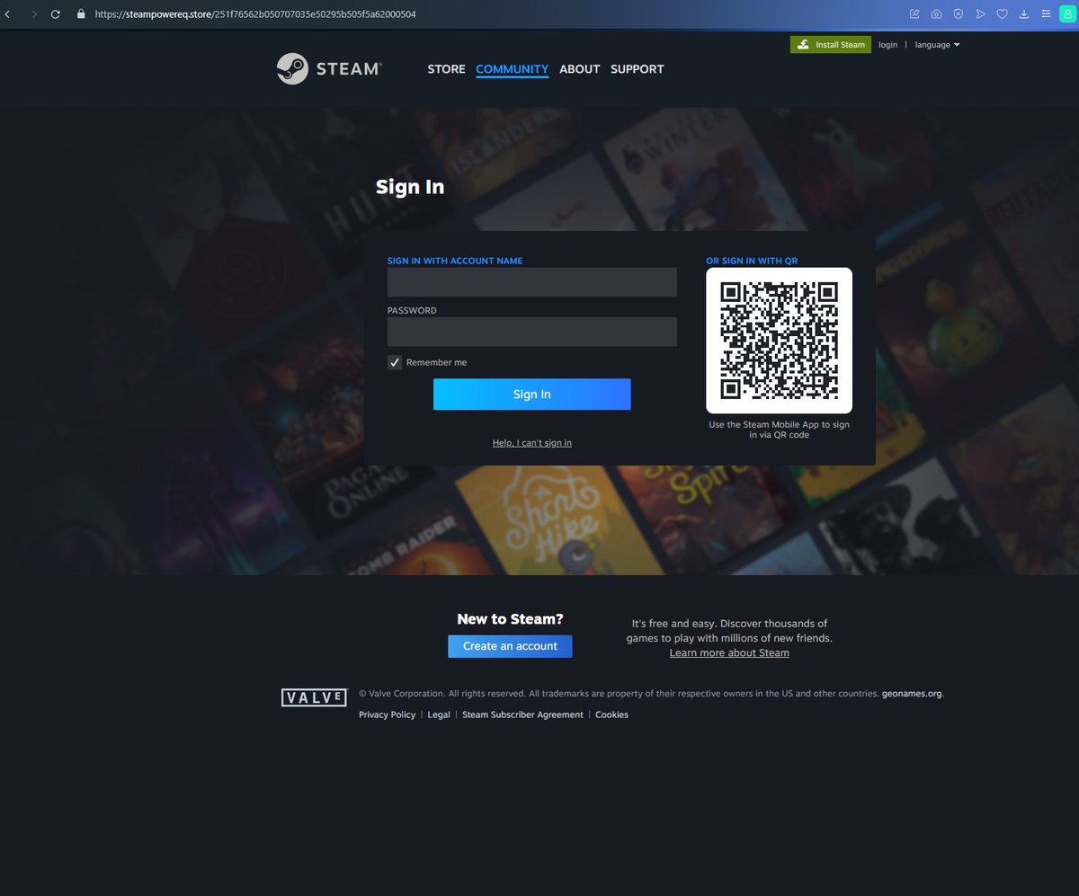 CYBERdotGS's tweet photo. Steam phishing registered via
@Namecheap 

hxxps://steampowereq[.]store/app/1624330/STALKER_2_Heart_of_Chornobyl https://t.co/HCapumoPEx