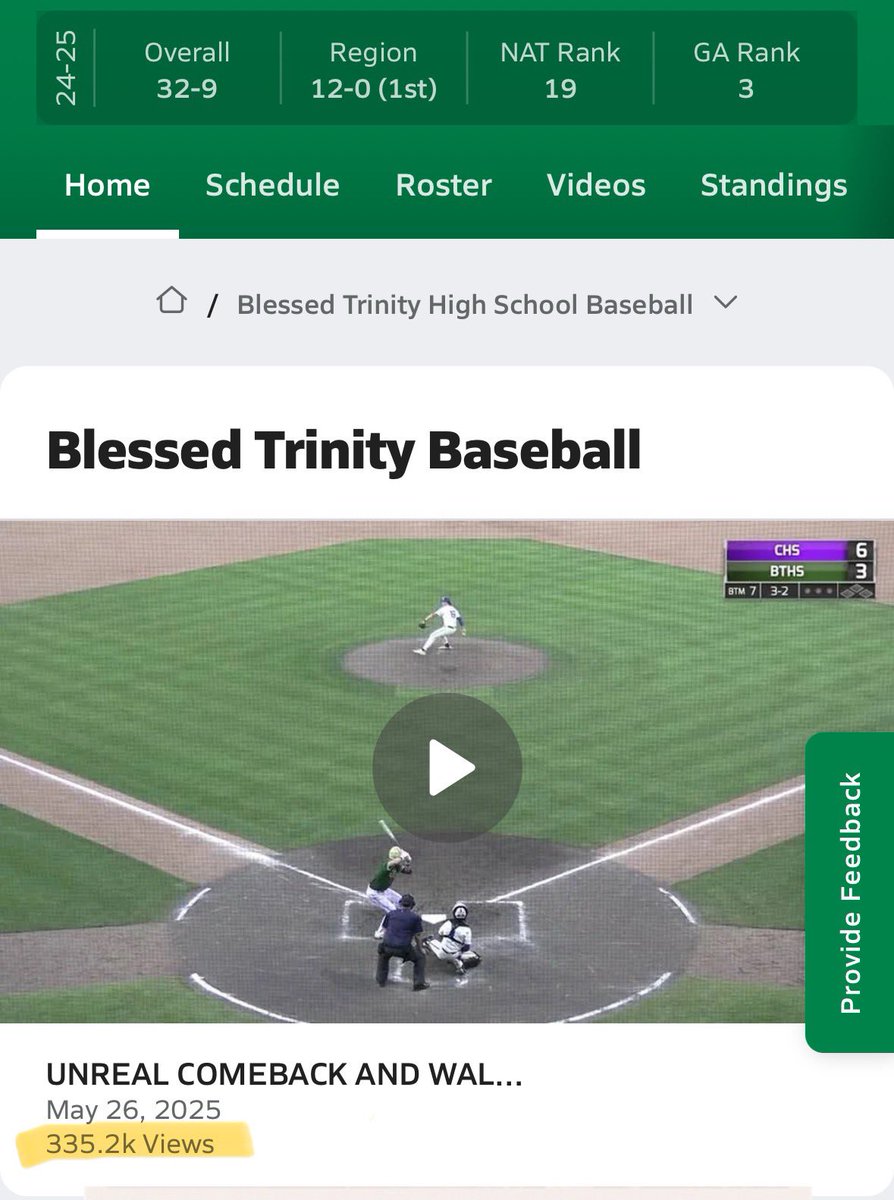Titan Baseball (@bt_baseball) on Twitter photo 🔥 335K+ views 🔥 Check out the highlights of the Titans comeback in their State Championship win! maxpreps.com/ga/roswell/ble… <a href="/GaTop100/">Georgia Dugout Club</a> <a href="/TheCoachesBoxGA/">Coaches Box Georgia</a> <a href="/BTTitansAD/">Blessed Trinity Athletics</a> 🔥 335K+ views 🔥 Check out the highlights of the Titans comeback in their State Championship win! maxpreps.com/ga/roswell/ble… <a href="/GaTop100/">Georgia Dugout Club</a> <a href="/TheCoachesBoxGA/">Coaches Box Georgia</a> <a href="/BTTitansAD/">Blessed Trinity Athletics</a>