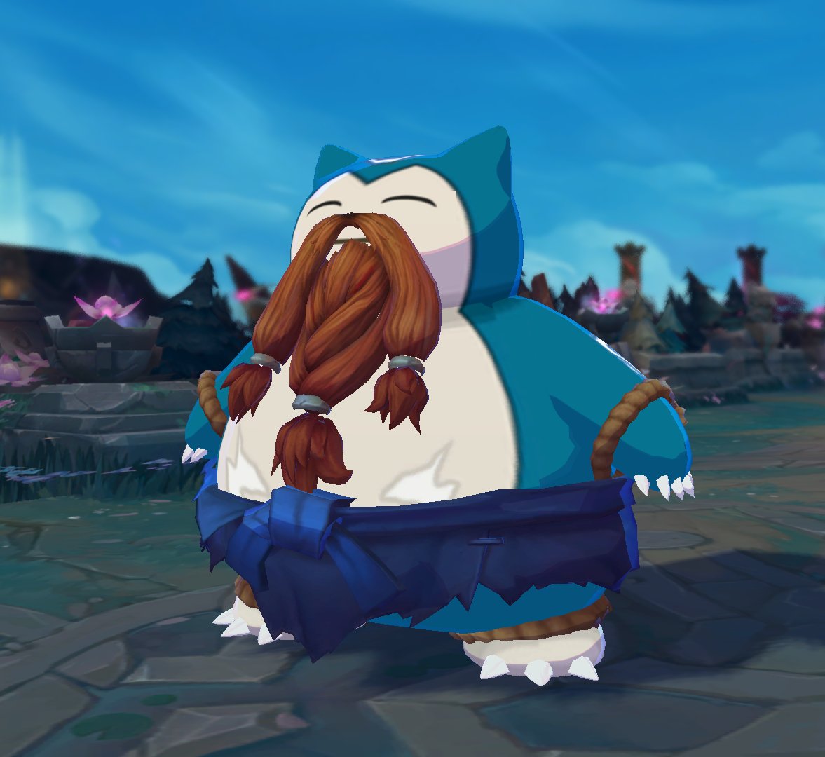 Snorlax Gragas V1.1 is now available, featuring a new Gragas cosplay that  has a 30% chance to be equipped when using the laugh emote. 🔗  https://t.co/l9Jool9AoM, image size:1177x1080