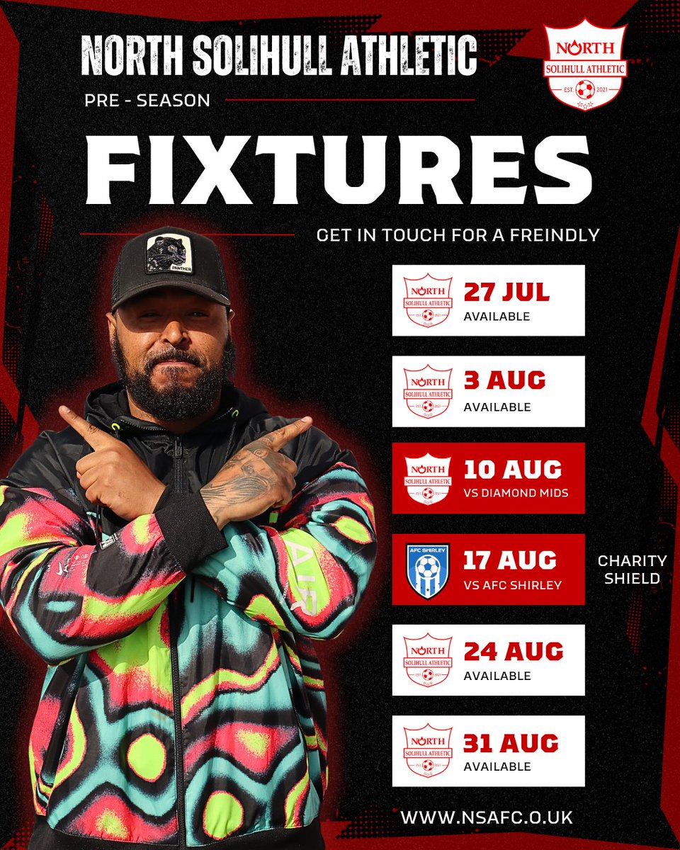 NSA_FC_'s tweet image. 🚨⚽️ Get in touch for pre-season friendlies!
📧 Send us a Dm
